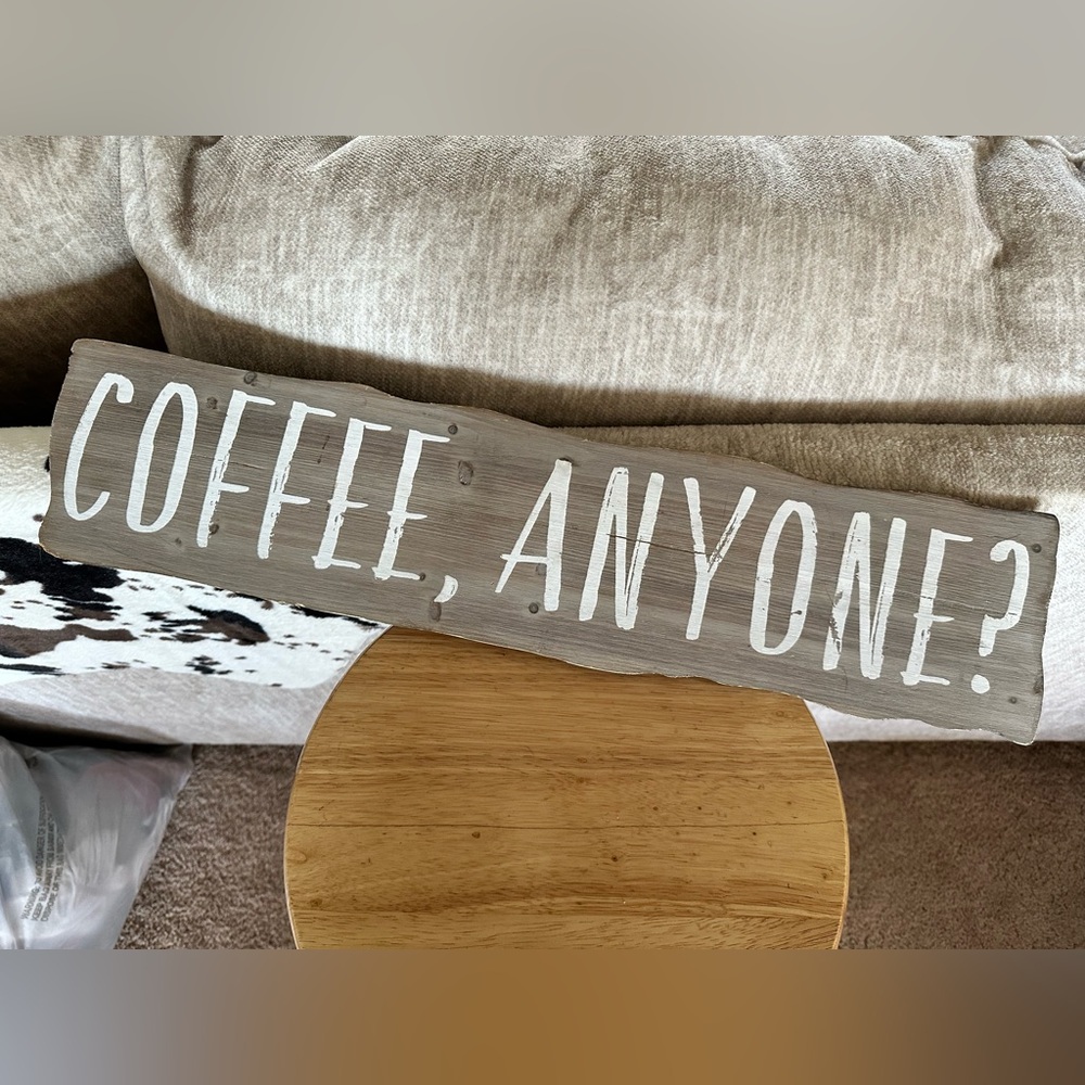 “Coffee anyone” wall decor